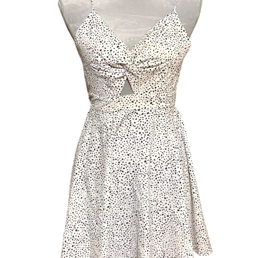 Chic Spotted Mini Dress